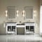 James Martin Vanities Bellshire 84" Dual Vanity Set with 24" Make-Up Counter, Bright White w/3 cm Phantome Eclos Top 660-VMC84-BW-3PHT - alternate 3