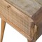 Homeroots 21" Natural Solid Wood Cane Rattan One Drawer Nightstand 651550 - alternate 3