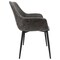 Leisuremod Markley Modern Leather Dining Arm Chair with Metal Legs, Grey EC26GR - alternate 6