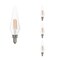 Bulbrite LED Filament 4W, Dimmable Prism Bulbs, Clear Glass, E12 Base, 3000K, 350 Lm, 4PK 862861 - alternate 1