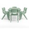 Flash Furniture 7 PC Plastic Activity Table and 6 Chairs Set, 10.5 inSeat Height-Sage YU-YCX-0013-2-RECT-TBL-SAGE-E-GG - alternate 6