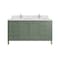 James Martin Vanities 60 in. Double Vanity, Smokey Celadon, w/Single Hole 3CM White Zeus Silestone Top & Backsplash 503-V60D-SC-1WZ - alternate 1