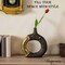 Uniquewise 13in Resin Ring Open Circle Design Vase Decorative Centerpiece with Artistic Style, Large QI004842.L - alternate 6