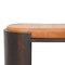 Homeroots 35in Brown Genuine Leather and Solid Wood Upholstered Storage Bench With Shelves 723434 - alternate 4