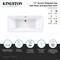 Kingston Brass 71-Inch Acrylic Oval Rectangular Double Ended Pedestal Tub with Drain, No Faucet Drillings VTSQ713224C428 - alternate 4