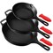 Nutrichef 3-Piece Pre-Seasoned Cast Iron Skillet Pans NCCIPS3P49 - alternate 1