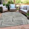 Homeroots 8' X 10' Gray And Ivory Geometric Washable Indoor Outdoor Area Rug 594794 - alternate 6