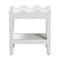 Bali & Pari Sebastian Grasscloth Scalloped End Table, White 266-14549-ZORO - alternate 4