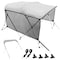 Vevor 4 Bow Boat Bimini Tops 8'Lx(91"-96")W x 54"H Awning Canopy Light Grey 4 Bow 8'L×54"H×91"-96"W - alternate 1