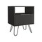 Homeroots 22" Black Wood One Drawer Nightstand 478272 - alternate 3