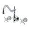 Kingston Brass Two-Handle Wall Mount Kitchen Faucet, Polished Chrome KS1281BEX - alternate 1