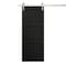 Sartodoors Modern Barn Door 42 x 96 inches, Ego 5010 Painted Black Oak, 8FT Silver Rail Track Heavy Hardware EGO5010BD-S-CHK-4296 - alternate 1