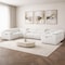 Homeroots White Leather Power Reclining U Shaped Eight Piece Corner Sectional With Console 643929 - alternate 4