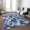 Homeroots 10' X 14' Navy Blue Gray And Ivory Abstract Washable Indoor Outdoor Area Rug 600113 - alternate 4