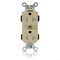 Leviton Straight Blade Receptacle, 5-20R, 20 A, 125V AC, Flush Mount, Self-Grounded MT563-SI - alternate 1