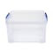 Advantus Super Stacker Lift-Off Lid Storage Tote, 7.25in x 10.88in x 6.38in, Transparent/Blue 39230 - alternate 1