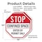Signmission Stop Confined Space Enter by Permit, 10 inch X 10 inch, Plastic Sign, 2PK OC-P-2PACK-10-250 - alternate 4