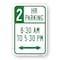 Signmission 2 Hour Parking 830 Am To 530 Pm With Double, Heavy-Gauge Aluminum, 18" x 24", A-1824-25324 A-1824-25324 - alternate 1