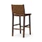 Homeroots 30" Brown Faux Leather and Solid Wood Bar Height Bar Chair 632476 - alternate 5