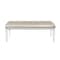 Homeroots 54in Champagne and Clear Upholstered Faux Leather Bench 384033 - alternate 1
