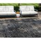 Homeroots 9' X 12' Charcoal Gray And Silver Abstract Washable Indoor Outdoor Area Rug 587894 - alternate 1