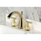 Kingston Brass Widespread Bathroom Faucet with Knurled Handle and Brass Pop-Up, Polished Brass KS2962KNL - alternate 3