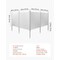 Vevor 4 Panels Vinyl Privacy Screen with Galvanized Metal Stakes 50x50 in White TJ-SKU3 - alternate 3