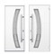 Vdomdoors Steel Door Deux 6500 White 2 Sidelight Exterior Windows Stainless Inserts Single Modern Painted-W16 DEUX6500EXD-WS-W16+36+16 x H80-Right-hand Inswing - alternate 1