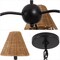 Jonathan Y Grady 27" 3-Light Coastal Farmhouse Adjustable Swooping Arm Metal w/Hand-Woven Rattan Shades LED Cha JYL9559C - alternate 6