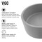 Vigo Giralda Gothic Gray Concreto Stone 16 in. L x 11 in. W x 5 in. H Oval Vessel Bathroom Sink VG04059 - alternate 5