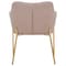 Leisuremod Zaire Collection Modern Dining Chair, Gold Legs and Taupe Fabric ZDC52TP - alternate 6