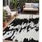 Homeroots 5' X 8' Black And Ivory Abstract Washable Indoor Outdoor Area Rug 613615 - alternate 1