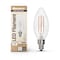 Bulbrite LED Filament, 4 Watt Dimmable B11 Light Bulb, Clear Glass Finish, E12 Base, 5000K, 400 Lumens, 4PK 862075 - alternate 8