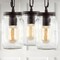 Jonathan Y Gaines 11" 3-Light Farmhouse Industrial Iron Mason Jar LED Semi Flush Mount, Oil Rubbed Bronze JYL7802A - alternate 6