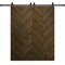 Sartodoors Modern Double Barn Door 36 x 80 inches, Ego 5005 Marble Oak, 13FT Rail Track Set, Solid Panel Int EGO5005DB-DMR-36 - alternate 1