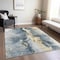 Homeroots 10' X 14' Graphite And Gold Abstract Washable Indoor Outdoor Area Rug 618507 - alternate 3