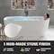 Anzzi Piete Series 32in W x 68in D x 25in H White Freestanding Bathtub MN6732WHS - alternate 4