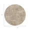 Homeroots 8' Taupe And Beige Round Abstract Washable Indoor Outdoor Area Rug 630551 - alternate 3