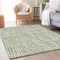 Homeroots 5' X 8' Green And Ivory Striped Washable Indoor Outdoor Area Rug 583421 - alternate 4