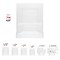 Smarty Had A Party 4.5" Clear Square Plastic Pastry Plates (240 plates), 240PK 714-CASE - alternate 4