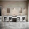 James Martin Vanities Bellshire 120" Dual Vanity Set with 24" Make-Up Counter, Bright White w/3 cm Phantome Eclos Top 660-VMC120-BW-3PHT - alternate 3