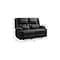 Homeroots 62in Black Faux Leather Manual Reclining Loveseat With Storage and Toss Pillows 721194 - alternate 5