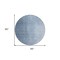 Homeroots 8' Navy Blue And Sky Blue Round Abstract Washable Indoor Outdoor Area Rug 588216 - alternate 5
