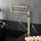 Kingston Brass Deck Mount Pot Filler Faucet with Knurled Handle, Brushed Brass KS4707RKX - alternate 2