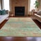 Homeroots 9' X 12' Wheat Sky Blue And Beige Abstract Washable Indoor Outdoor Area Rug 631465 - alternate 5