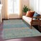 Homeroots 5' X 8' Teal Blue Salmon And Beige Medallion Washable Indoor Outdoor Area Rug 615915 - alternate 3