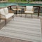 Homeroots 8' X 11' Beige And Gray Striped Distressed Indoor Outdoor Area Rug 559072 - alternate 3