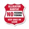 Signmission Alligator Warning Shield Sign Alligator, 18 Inch X 18 Inch, Plastic Sign SHI-P-18-357 - alternate 1