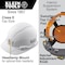 Klein Tools Hard Hat, Non-vented Cap Style, PC/ABS, 4-Point Point Ratchet, Yellow 60535 - alternate 5