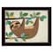 Homeroots Hanging Sloth I 1 Black Framed Print Wall Art 415215 - alternate 1